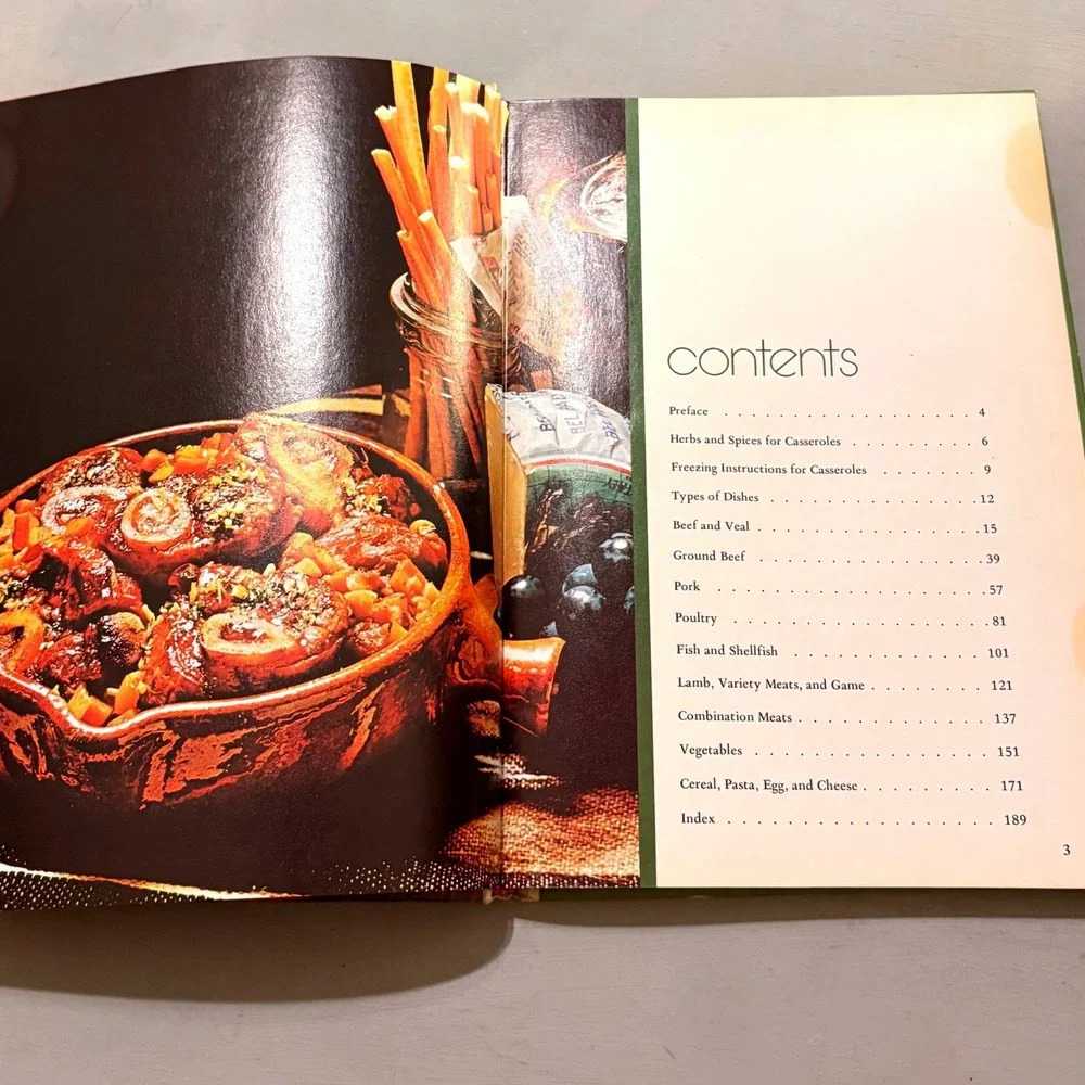 Vtg 1971 Southern Living Casseroles Cookbook Retro Mid Century Kitchen Kitsch